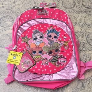 LOL SURPRISE BACKPACK, NWT, Flip front panel.